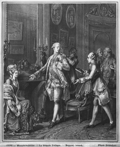 The Great Toilette, Engraved by Antoine Louis Romanet, c.1777 by Jean Michel the Younger Moreau